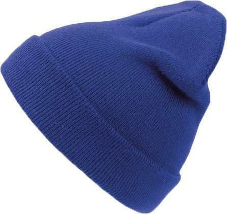 863 Beanie Männlicher Strickmütze in Blau