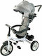 Zita Toys Kids Tricycle with Storage Basket, Push Handle & Sunshade for 12+ Months Gray