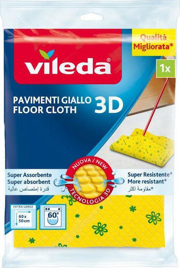 Vileda Odor Stop To The Floor Cleaning Cloths with Microfibers General Use Yellow 60x59cm