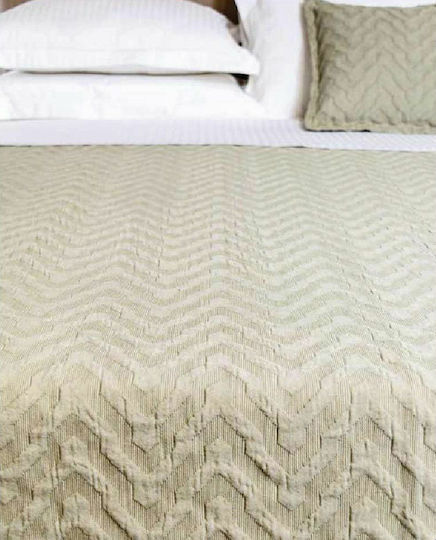 Homeline Hindoo Super Double Hotel Matelasse Blanket Beige 240x250cm 10pcs