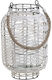 Inart Laterne Metallisch White 18x18x30cm 1Stück