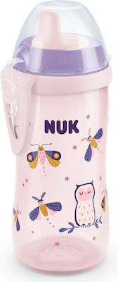 Nuk Kiddy Cup Night Educational Sippy Cup Plastic Pink for 12m+m+ 300ml