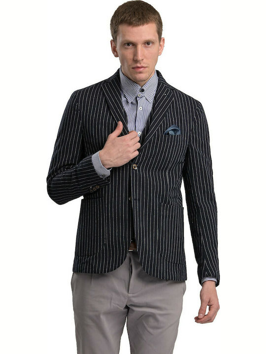 Besilent Man Men's Suit Jacket Navy Blue BSGI0261