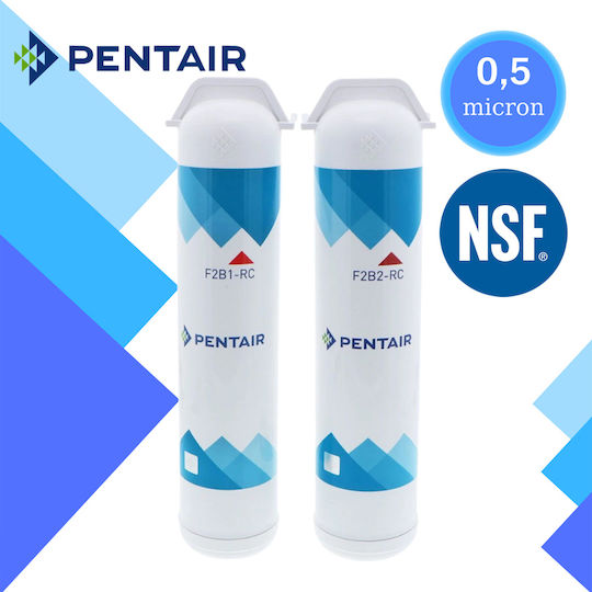Pentair Резервен филтър за вода за под плот F1B1-RC F2B2-RC 0.5 микрон 2бр