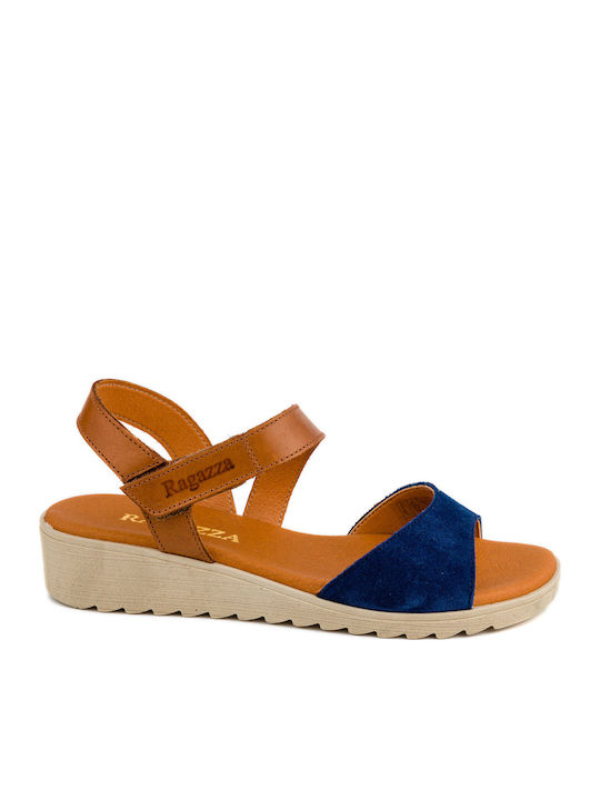 Ragazza Women's Suede Ankle Strap Platforms Nav...