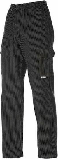 Egochef Chef Black Pants with Elastic Waist