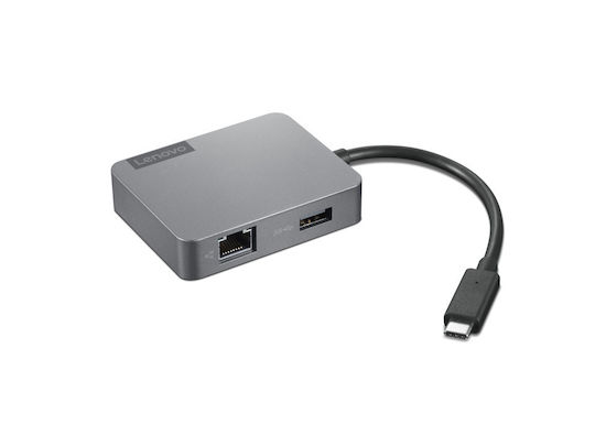 Lenovo Travel Hub Gen2 USB-C Docking Station with HDMI 4K Ethernet Gray