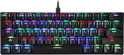 Motospeed CK61 Gaming Tastatură mecanică 60% cu Outemu Albastru switch-uri și iluminare RGB (Engleză UK)