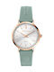 Trussardi T-Motif Γυναικείο Ρολόι 33mm Μπαταρίας με Τιρκουάζ Δερμάτινο Λουράκι
