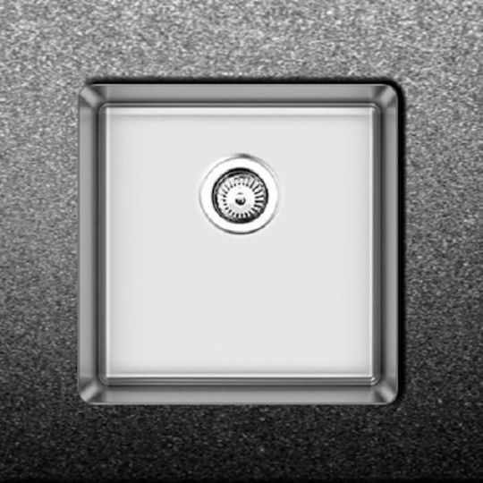 Fortinox Squadro 28040 108-28040-110 Unterbau Spüle Inox Satiniert B44xT44cm Silber