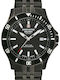 Swiss Alpine Military by Grovana Ανδρικό Ρολόι 42mm Μπαταρίας με Μαύρο Μεταλλικό Μπρασελέ