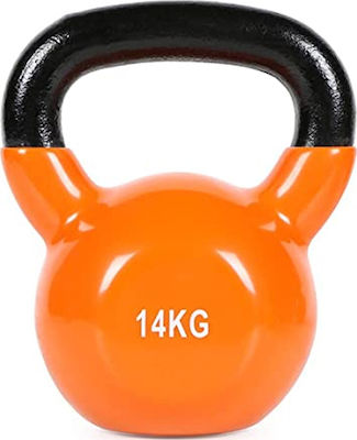 Liga Sport Orange Vinyl Kettlebell 14kg