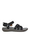 Sanborn Women's Flat Sandals Sporty in Black Color