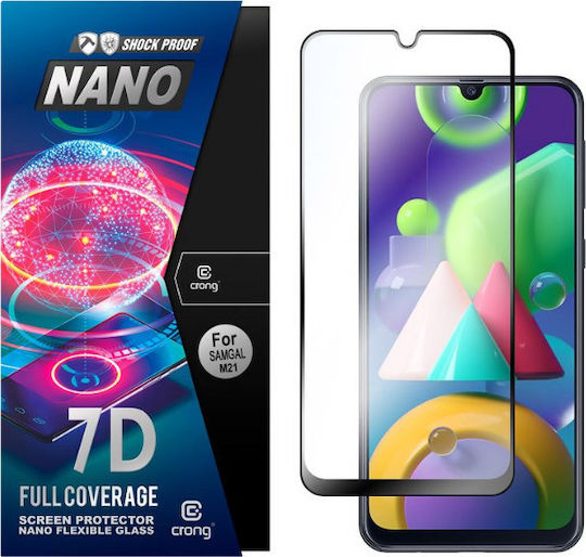 Crong 7D Nano Flexible Full Face Tempered Glass (Galaxy M21)