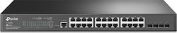 TP-LINK TL-SG3428 v2 Verwaltet L2 Switch mit 24 Ports Gigabit (1Gbps) Ethernet und 4 SFP Ports