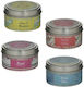 Inart Aromatic Candle in Jar Multicolour 80g 4 Pieces