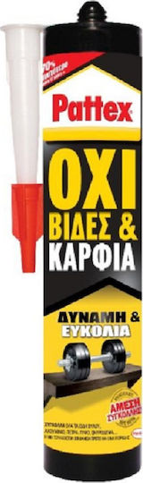 Pattex Όχι Βίδες & Καρφιά Σφραγιστική Σιλικόνη Ξύλου Λευκή 400gr
