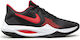 Nike Precision 5 Scăzut Pantofi de baschet Negru / Roșu Universitar / Roșu Alb