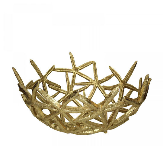 Zaros Decorative Bowl Gold 36x36x18.6cm