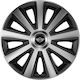 Versaco Car Hubcap Set Aviator with Mini Cooper Emblem 15" 4pcs Silver