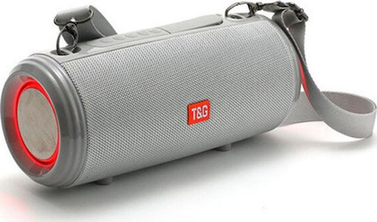 T&G TG537 Waterproof Bluetooth Speaker 10W with Radio and Battery Life up to 2 hours Silver