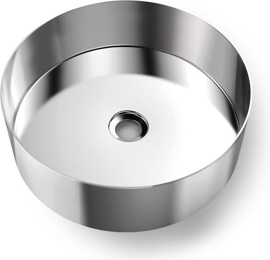 Voss Luna Aufgesetztes Waschbecken Inox 33x33x13cm Inox