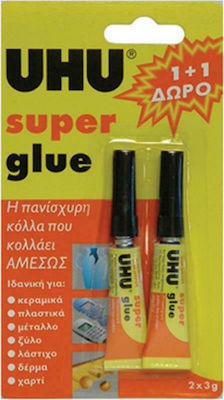 UHU Adeziv lichid Instant Super Glue 2τμχ 2buc 3gr 26066