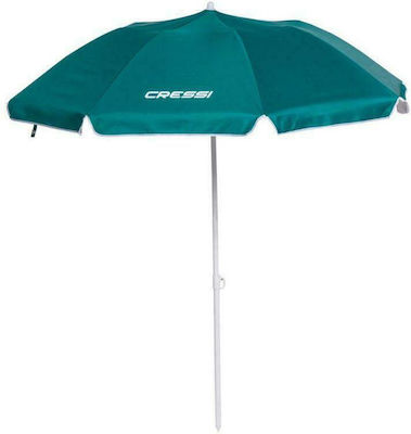 CressiSub Σπαστή Ομπρέλα Θαλάσσης Green Διαμέτρου 1.4m Green Beach Umbrella