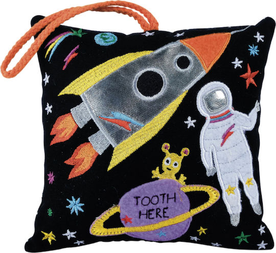 Floss & Rock Детска Декоративна Възглавница за Феята на Зъбките Космос 16x16см