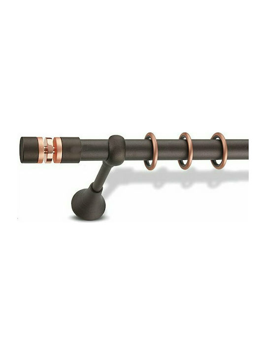Enis by Domus Metallisch Vorhangstange Chic Einfach Φ25mm 160cm Rust