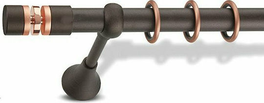 Enis by Domus Metallisch Vorhangstange Chic Einfach Φ25mm 160cm Rust