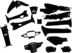 PT Special Parts Motorrad Kunststoff-Set für Honda Astrea Supra 100 Schwarz 16Stück