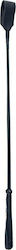 Devil Sticks Crop Polished Grain Leather Paddle in Black Color