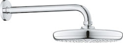 Grohe Round Wall Mount Showerhead Silver Ø38cm Tempesta