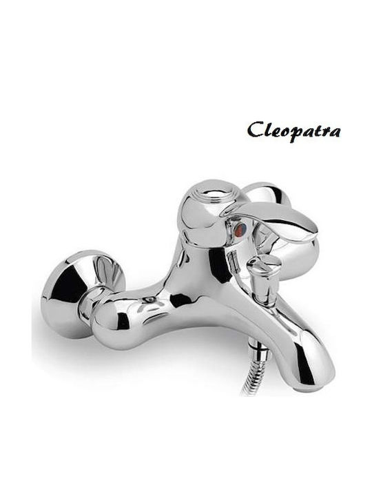 Cleopatra Mixing Bathtub Shower Faucet Silver