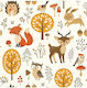 Party Napkins Forest Animals Party Napkins 33x33cm Multicolored 33x33cm. 20pcs