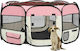 vidaXL Foldable Park Dog Folding Pink 145x145x61cm made of Fabric in Pink Color 145 x 145 x 61cm