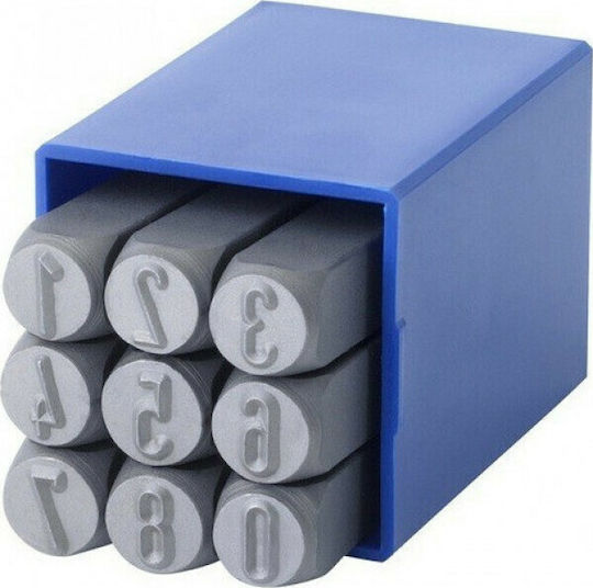 Luckhaus Striking Numbers 12mm 30-534012 Stamped Letters Hand Tool Set 9pcs