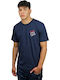 Fila Janto Ανδρικό T-shirt Navy Μπλε με Λογότυπο