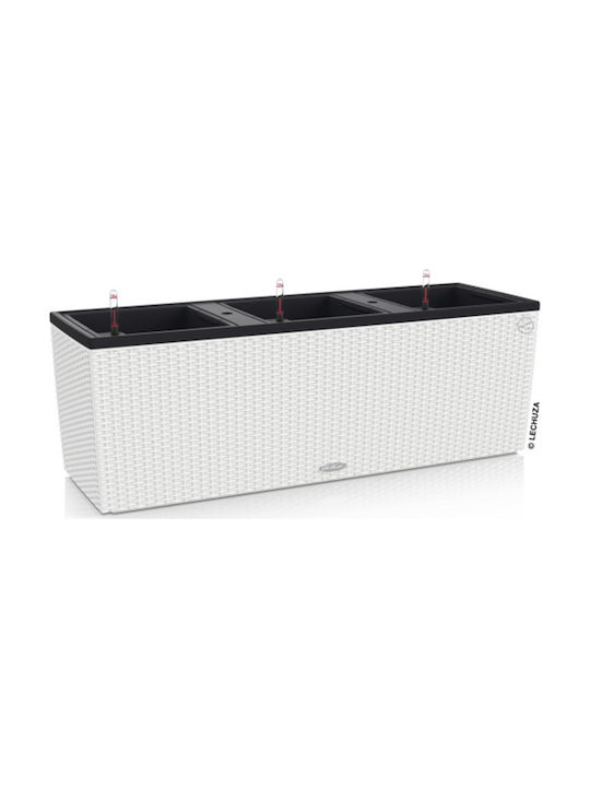 Lechuza Trio Cottage 30 White Planter Box Auto-alimentare 100x34.5cm în Culoare Alb 15000