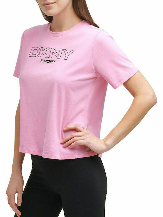 DKNY Damen Sport T-Shirt Rosa