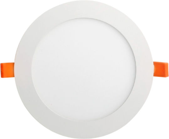 Elvhx Кръгла Вграден LED Панел 24W с Студено бяло Светлина 6500К 30см.