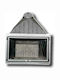 Volcano K75 Einseitig Kamin Innenbereich Gusseisen Silber 83x53x55cm