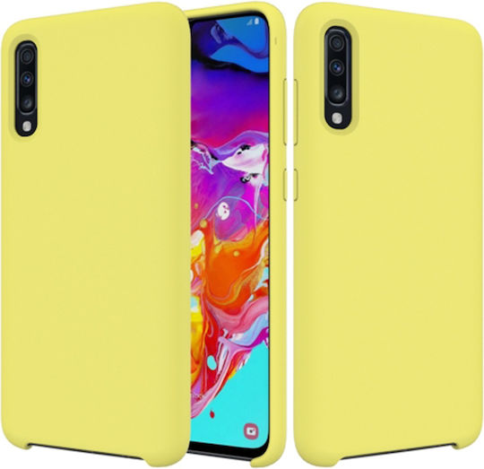 Sonique Liquid Back Cover Σιλικόνης Κίτρινο (Galaxy A70)
