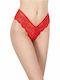 Milena by Paris 8340 Women's Brazil with Lace Red 008340-ΚΟΚΚΙΝΟ