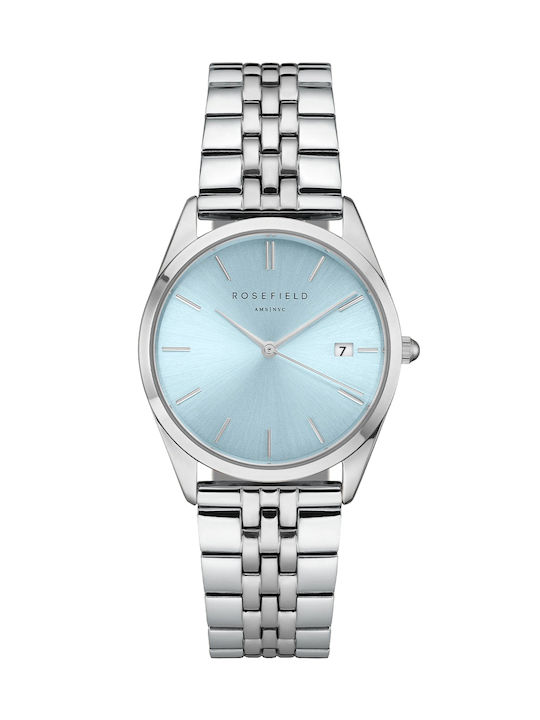 Rosefield The Ace Watch with Silver Metal Bracelet