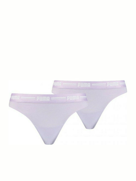 Puma Γυναικεία String 2Pack Λιλά