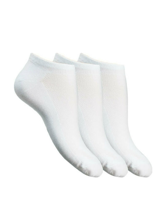 Trendy 131008C Women's Solid Color Socks White 3Pack