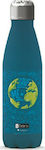 I-Total iDrink Graphics Flasche Thermosflasche Rostfreier Stahl BPA-frei Blau 1lt ID1020