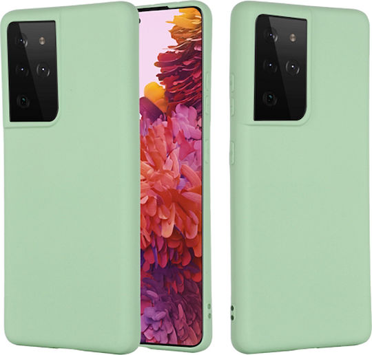 Sonique Liquid Umschlag Rückseite Silikon Grün (Galaxy S21 Ultra 5G)